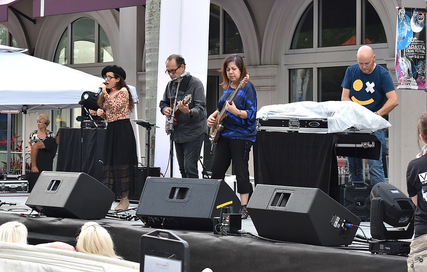 Naimah Barake performs with her family band, Vinyl Lovers.