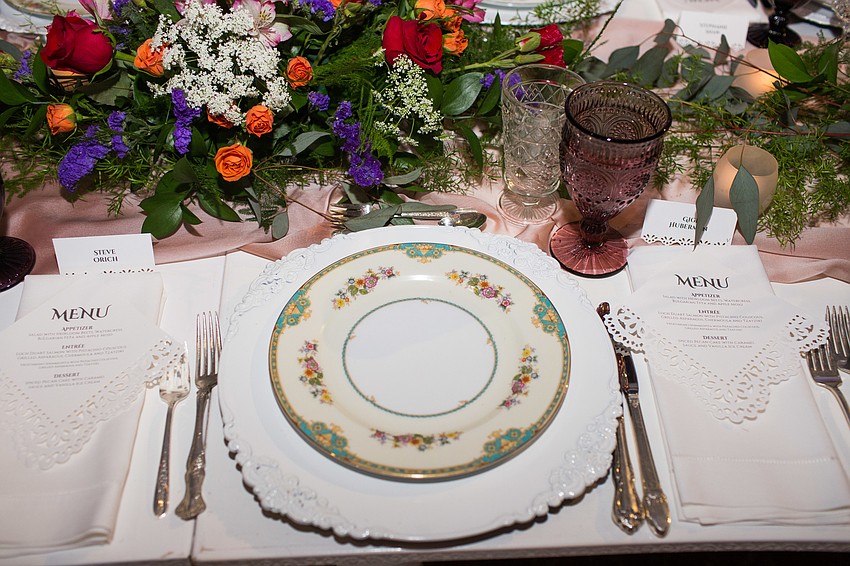 The details of the dinner were vintage-inspired.