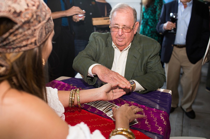 Merill Wynne gets his fortune told.