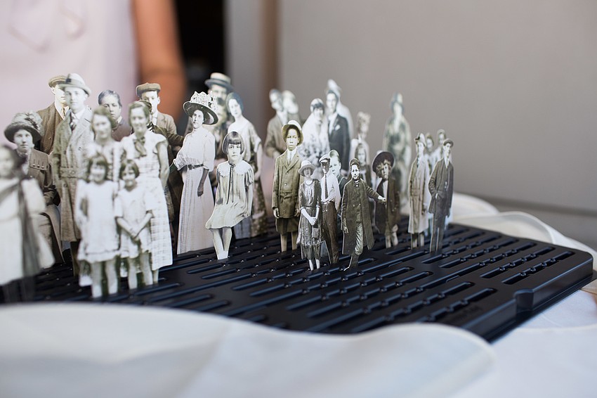 Guests picked up their table seating.