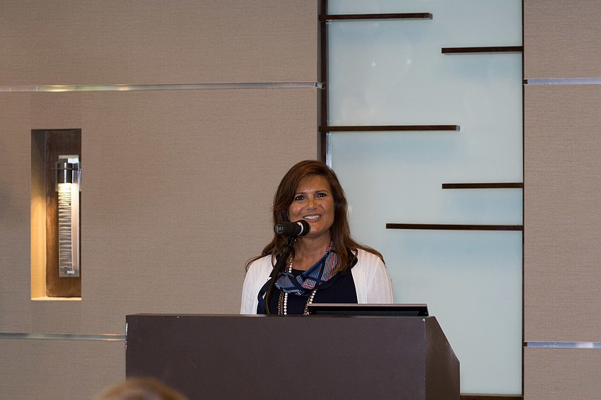 Chairwoman Gail Welch thanks the sponsors.