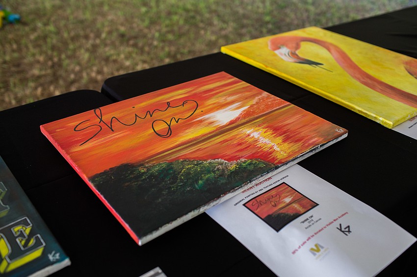 A custom painting by VMA teacher Keron Gordon was available for bids.