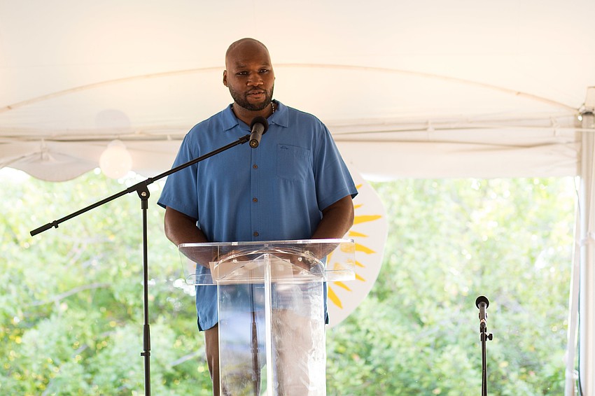Cedric Hameed welcomes guests.