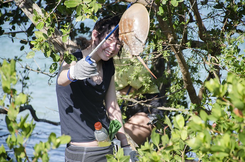 Annelise Anderson with a bit of natural debris.