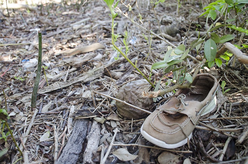 Shoes, beer cans, plastic and fishing equipment littered sister keys