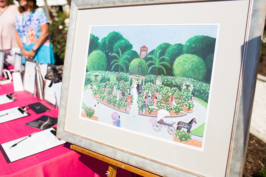 Silent auction items were available for bids during the social hour.