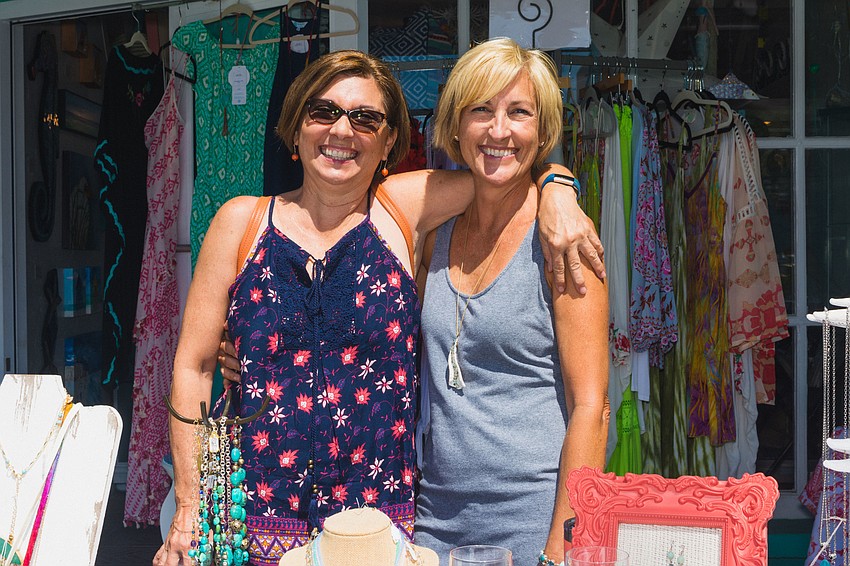 Local artists Lisa Grimes and Camila Hoghton
