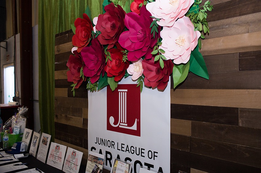 Silent auction items lined the back wall.