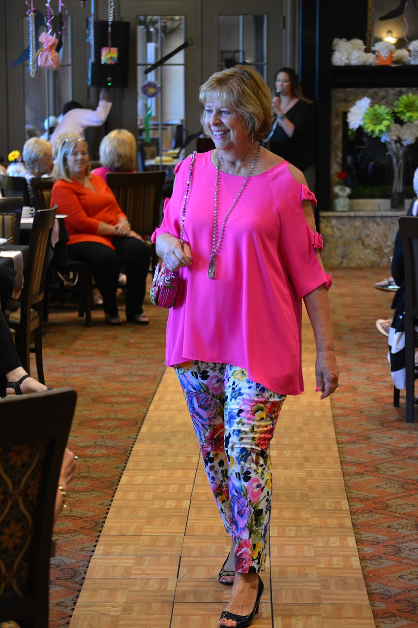 Sue Sexton shows off some Foxy Lady fashion.