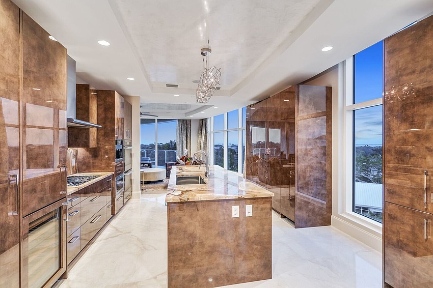 The Adiago penthouse offers four bedrooms and 5 1/2 baths.