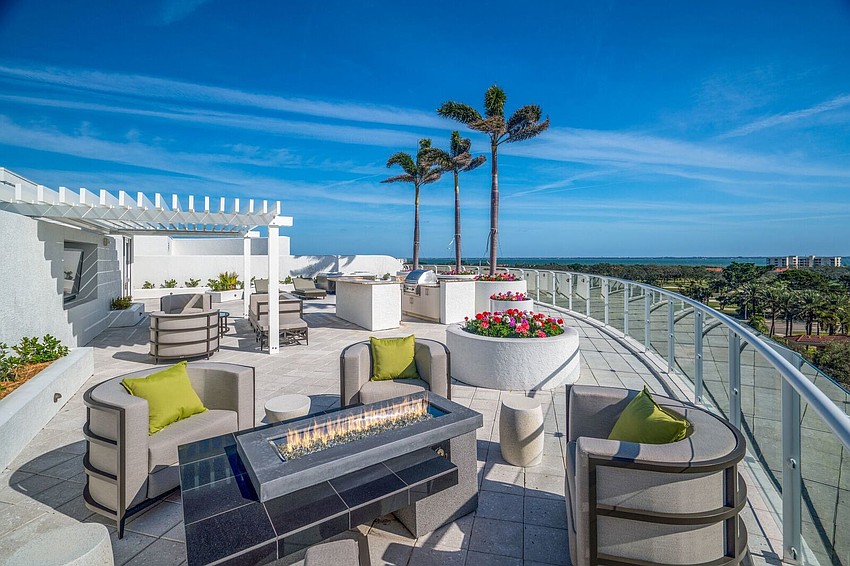 A private terrace is among the penthouse's top features.