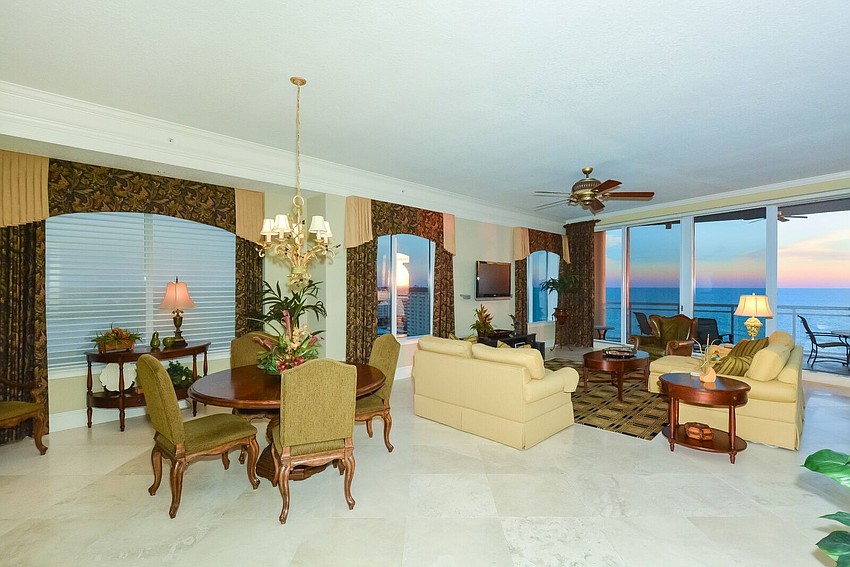 The main living spaces look to the west.