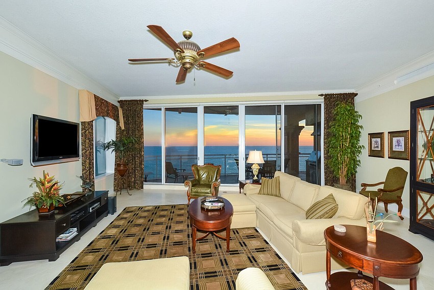 The main living spaces look to the west.