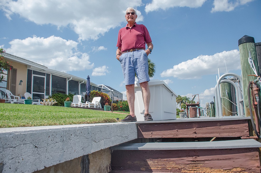 Ned Jewitt has repaired his seawall for years.