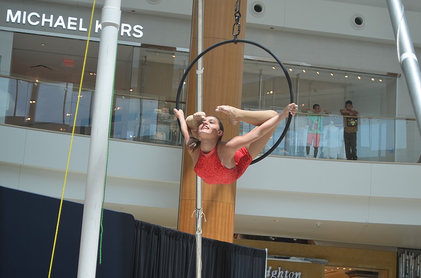 Emma Clarke, a seventh-grader from Sarasota, is one of the Sailor Circus performers who practices 20 hours a week.