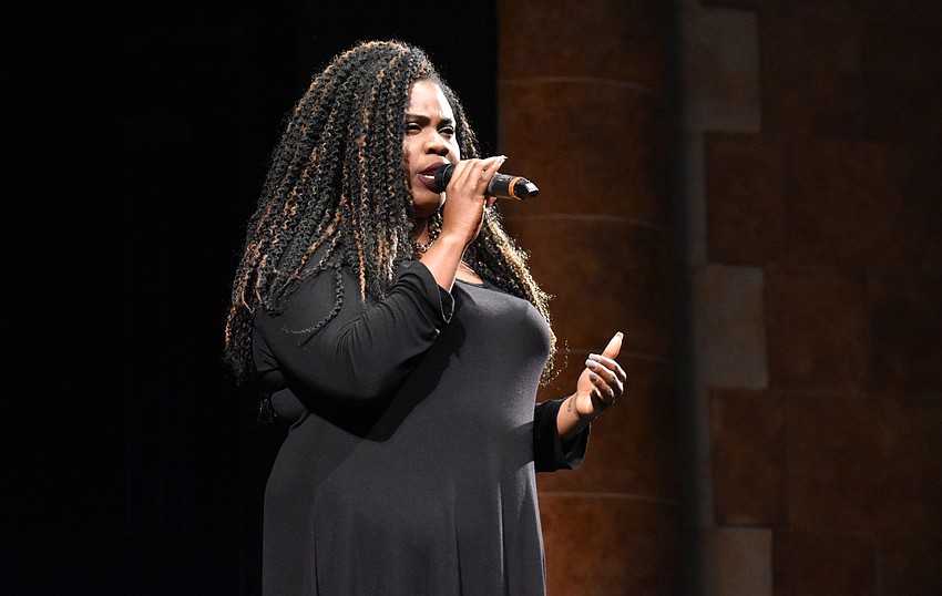 Members of Westcoast Black Theatre Troupe perform.
