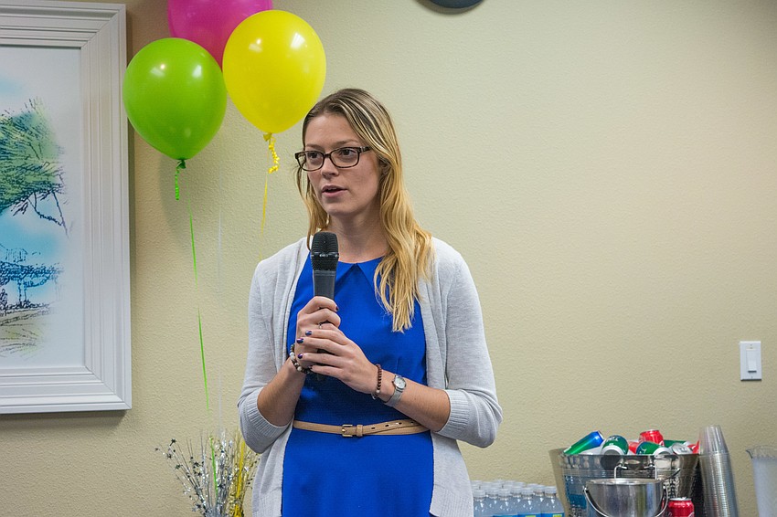 Abigail Oakes, nonprofit services manager for the Community Foundation, thanks everyone involved with making the Giving Challenge a success.
