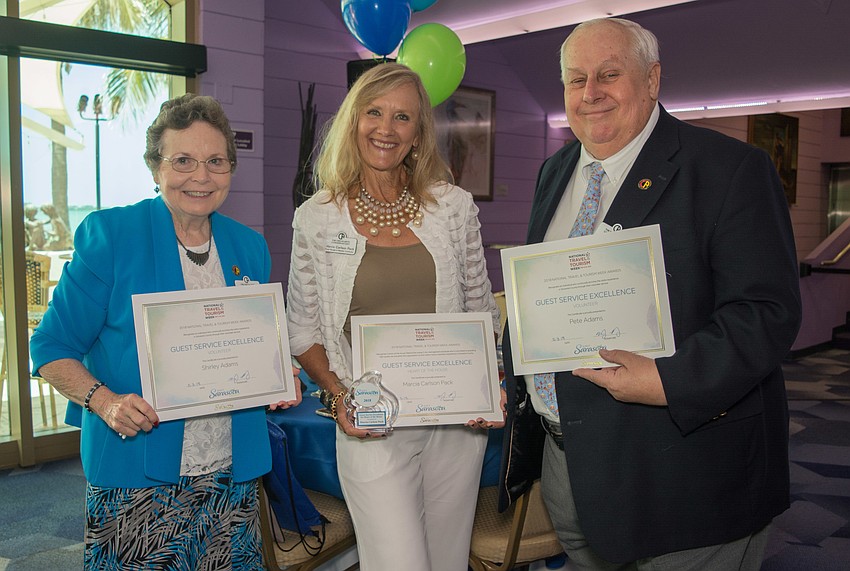 Shirley Adams, Marcia Carlson Pack and Pete Adams
