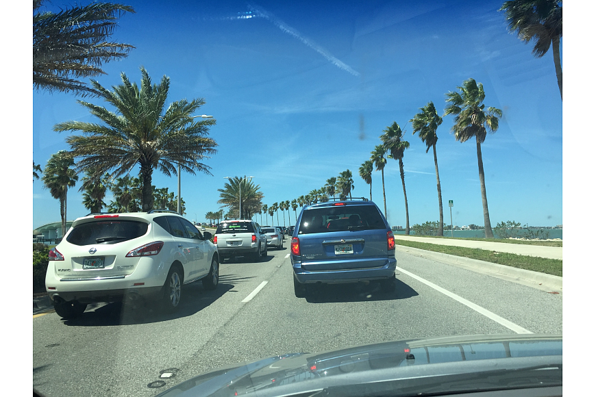 The city will discuss short-term solutions for barrier islands traffic at a Monday meeting.
