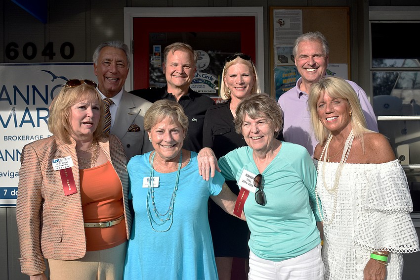 The 1993 Chamber of Commerce board [back row] Andrew Vac, Reed Savidge, Marnie Matarese and Chuck Vollmer, [front row] JoAnn Wolverton, Chamber President Gail Loefgren, Sandy Tull and Debbie Crowe