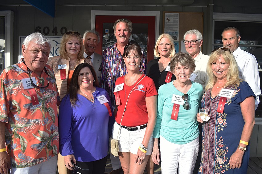 Previous chamber chairmen and women [back row] JoAnn Wolverton, Andrew Vac, Mike Doll, Marnie Matarese, Tim Field and Jeff Mayers, [front row] David Miller, Yvonne Schloss, Tammy Halsted, Sandy Tull and Michele Knuese