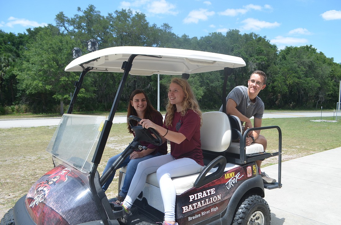 Angelique Handel, Ali McDonald and Kyle Krage, seniors at Braden River High School  are all attending different colleges but are happy with the camaraderie that they found with the JROTC program.