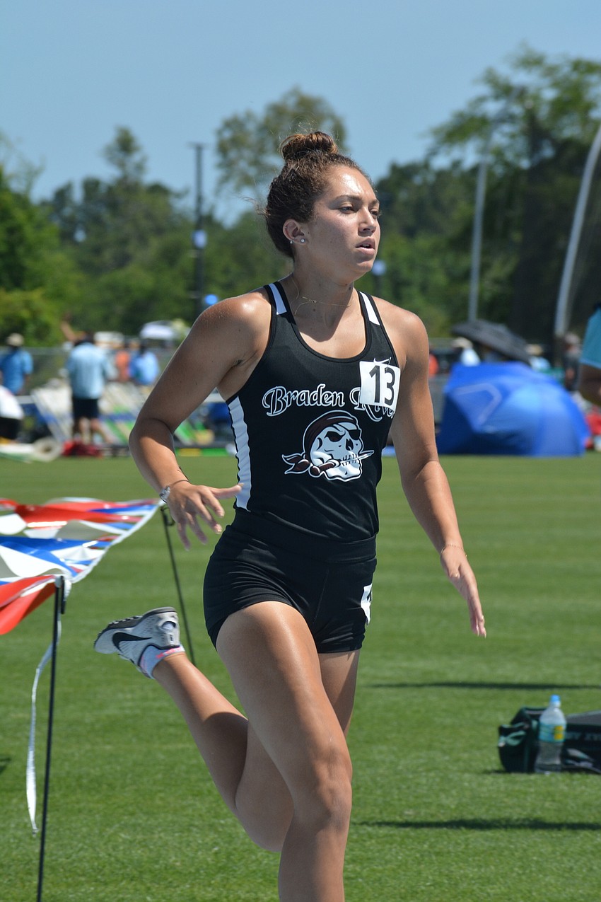 Braden River senior Alyssa Gagnon finished 18th in the 3A girls 800-meter run (2:23.44).