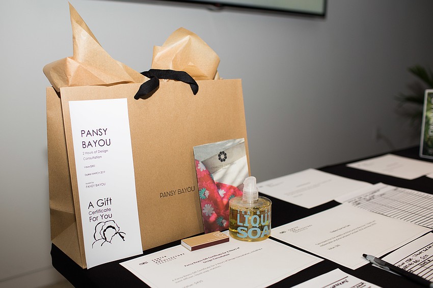 A silent auction was available for guests to bid on items.