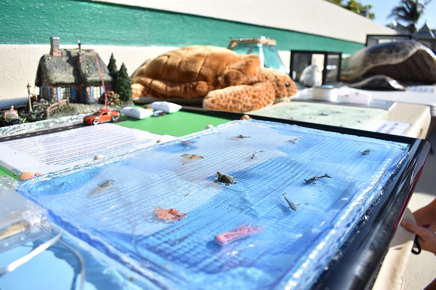 Several models such as this one explaining how runoff affects sea turtles taught guests lessons about why the work of the Longboat Key Turtle Watch is important.