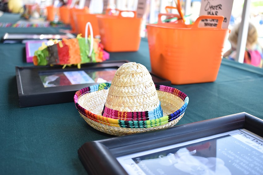 The raffle table was decorated in true Cinco de Mayo fashion.