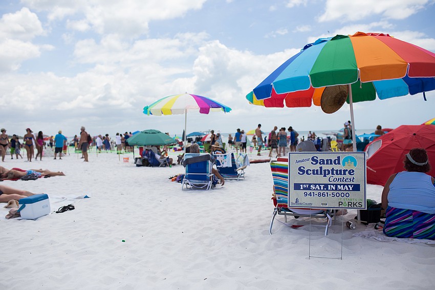 The contest was held on Siesta Key Beach near the yellow lifeguard stand.