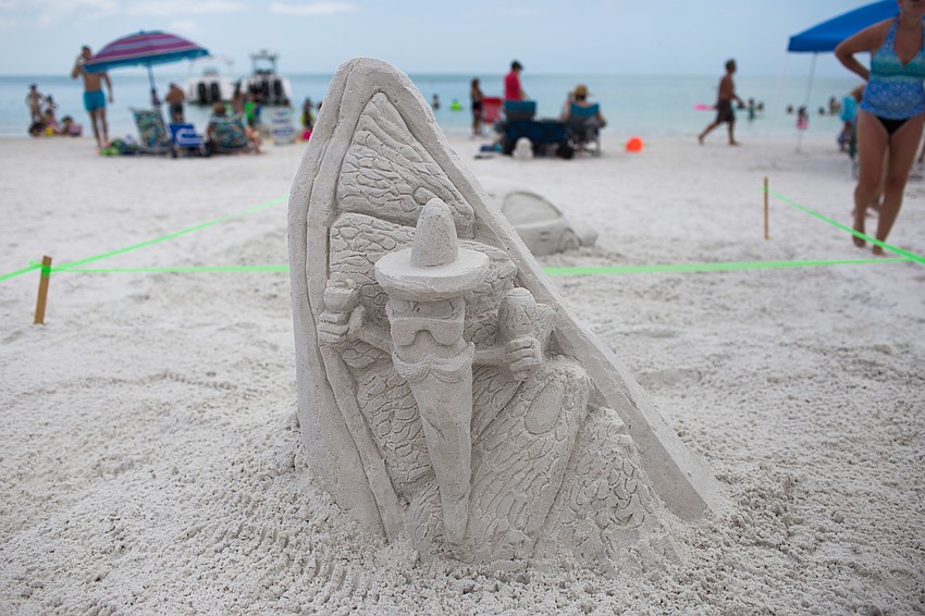 Chip Perling created his festive sculpture in honor of Cinco de Mayo.