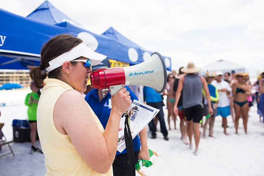 Andrea King calls out the winners.