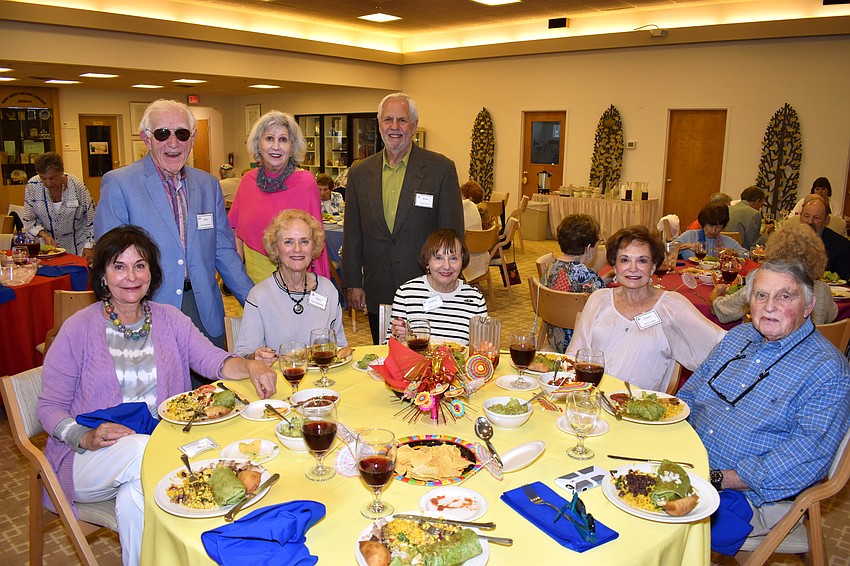 Congregants enjoyed sangria and a Mexican meal of burritos and rice.