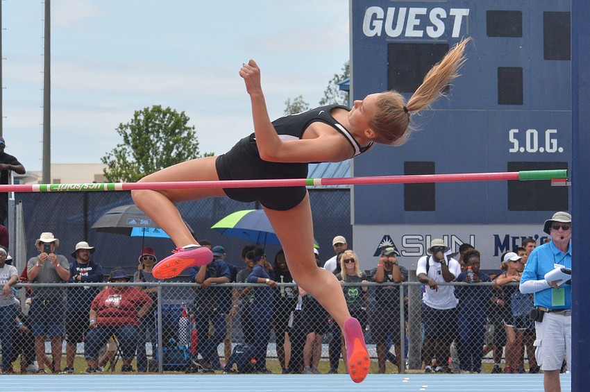 Lakewood Ranch sophomore Samantha Van Der Sommen finished 10th (5.15 feet) in the 4A girls high jump.