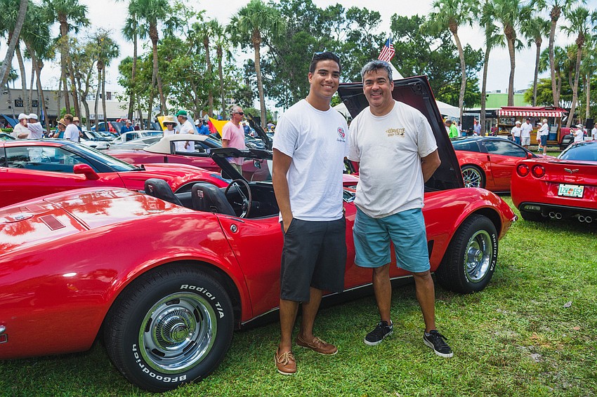 Alex and Jorge Valdez show off their 1968 convertible.