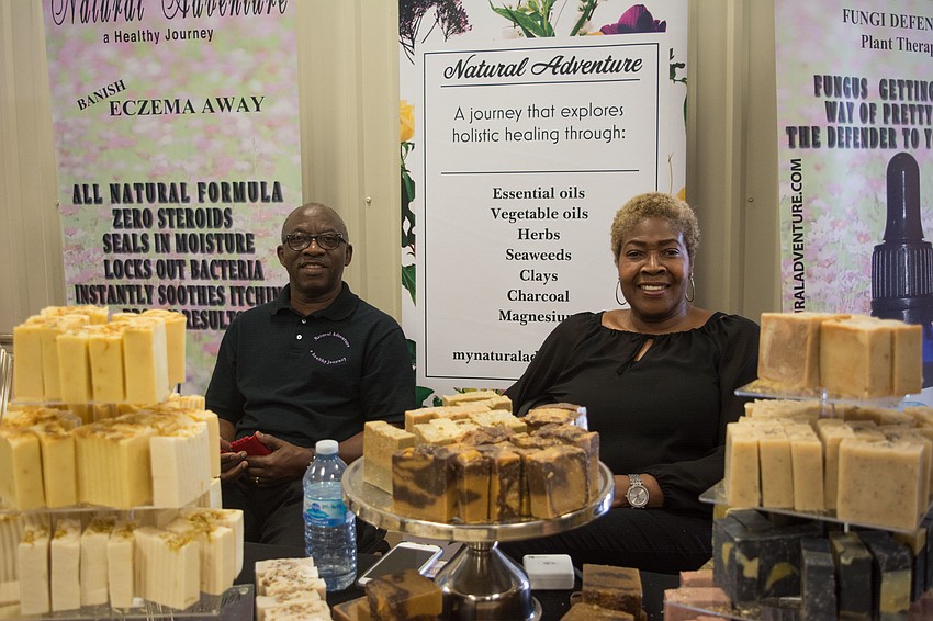 Sam and Jennifer Orejobi offer all natural soaps.