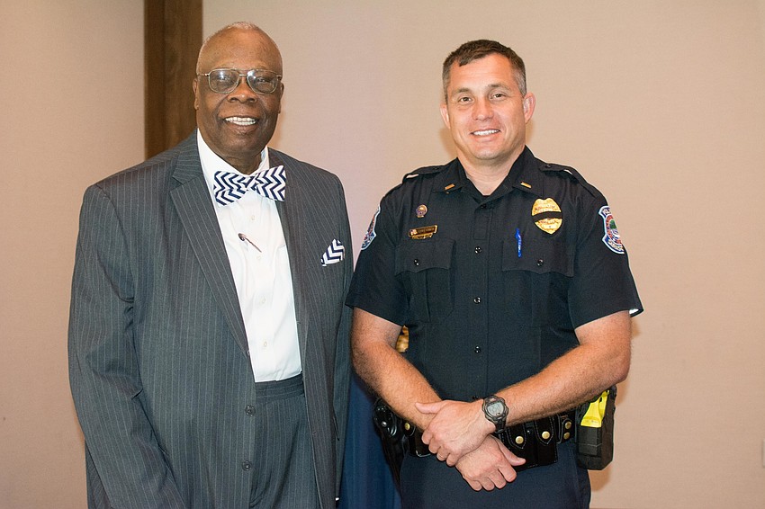 City of Sarasota Commissioner  Willie Charles Shaw with Lieutenant Richie Schweiterma