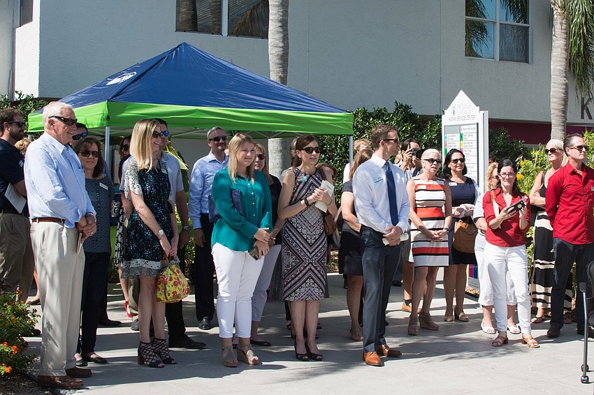 Dozens of visitors attended the dedication ceremony.