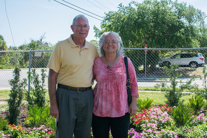 Robert and Amber Albritton of Your Farm and Garden donated the plants for the Serenity Garden.