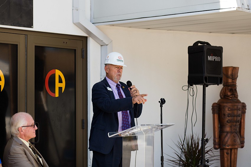 Zoltan Karpathy gives a speech.