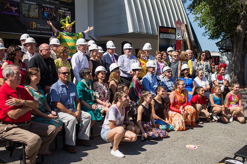 Everyone in attendance poses for a photo.