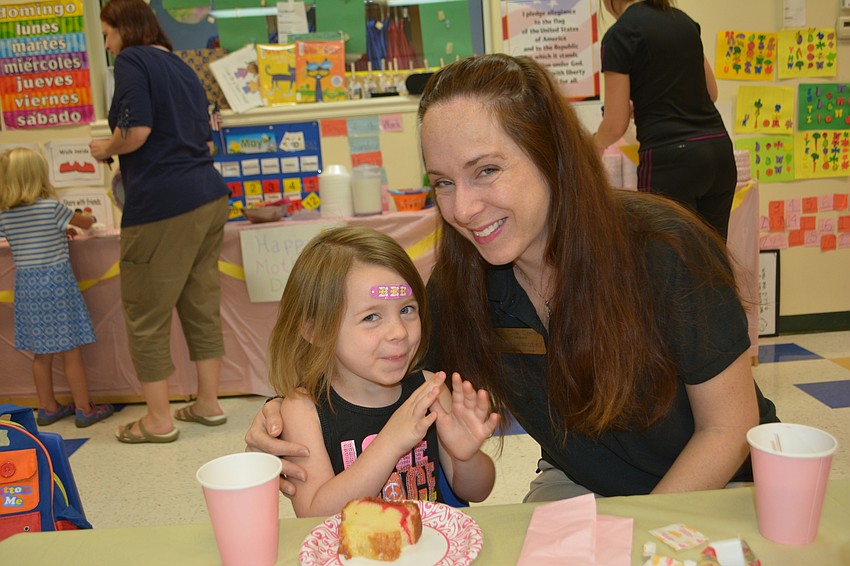 GreyHawk's Dinah Mahan, 3, and her mom, Angela Mahan.  