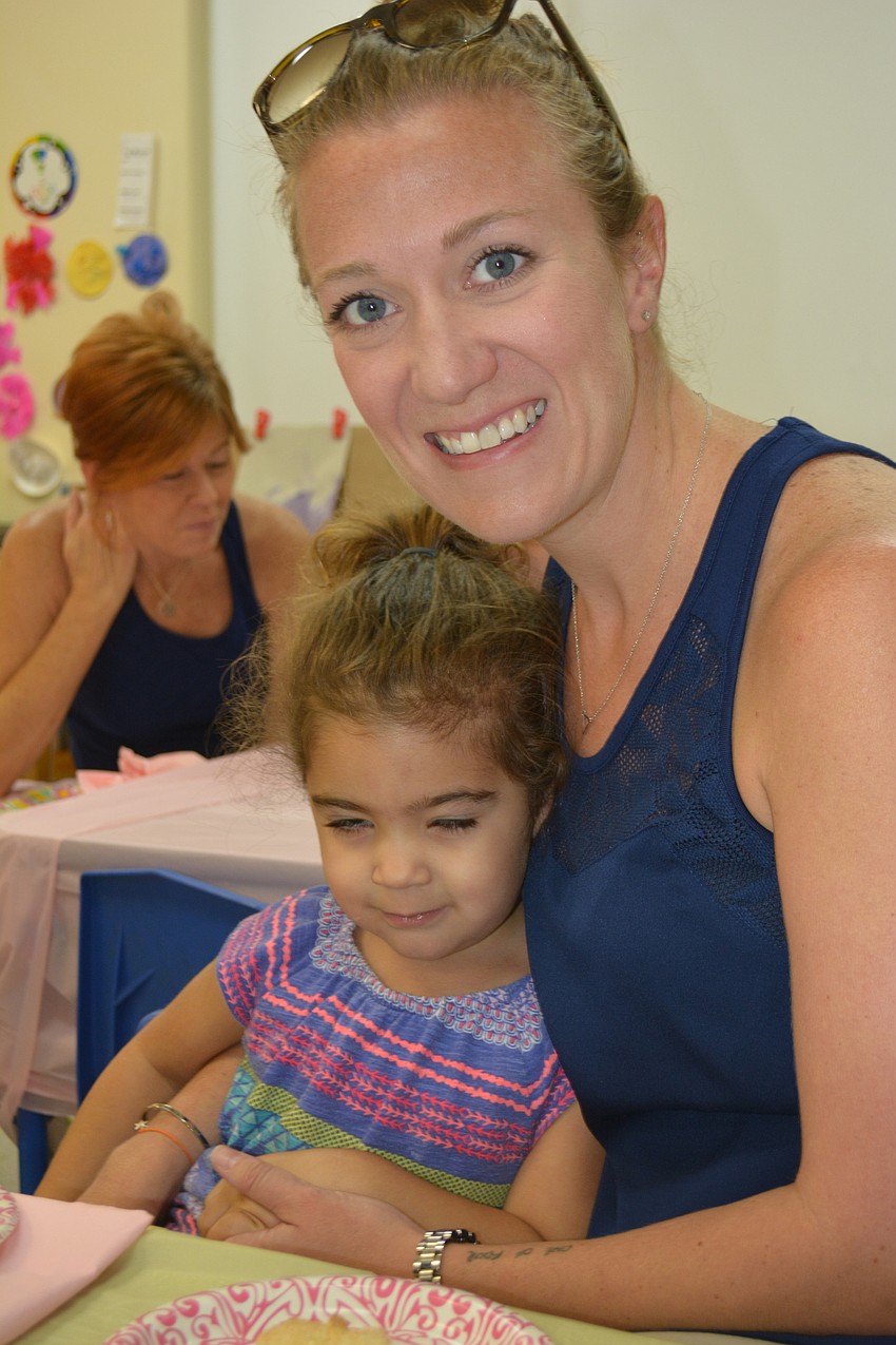Creekwood's Gabriela Jorge, 3, with mom, Quinn Jorge. 