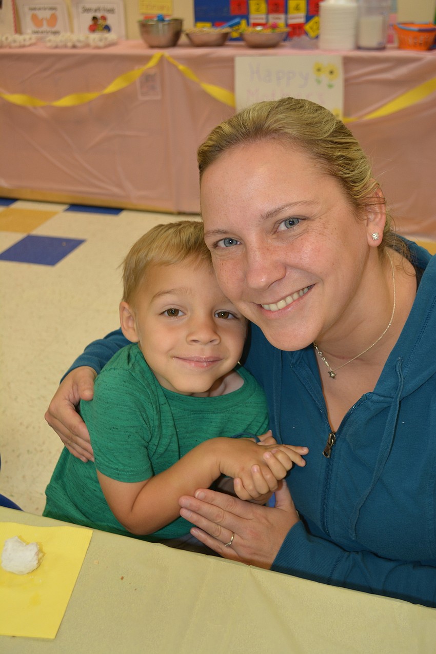 Greenfield Plantation's Owen Short, 3, and mom Jill Short. 
