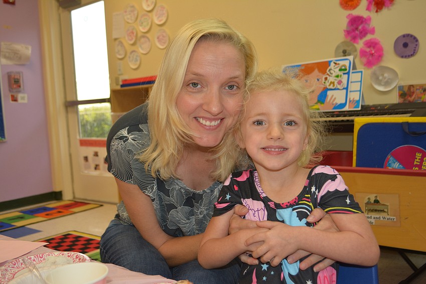 GreyHawk mom Brittany Biermann with Elise Biermann, 2. 