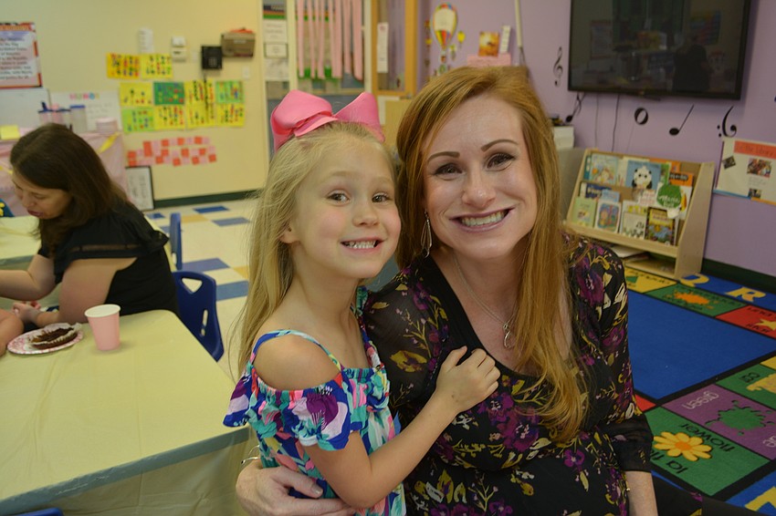 Lakewood Ranch's Emma Curry, 3, and mom Heather Curry. 