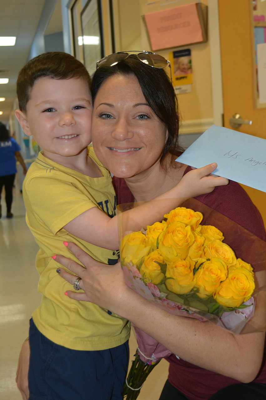 Parrish's Dominick Aloy, 4, and mom Krista Aloy. 