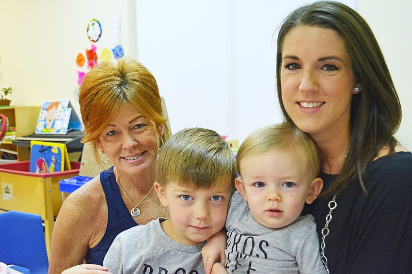 Grandmother Susie Meador, Hudson Richardson, 4, Harrison McDonald, 1, and mom, Ashley McDonald. 