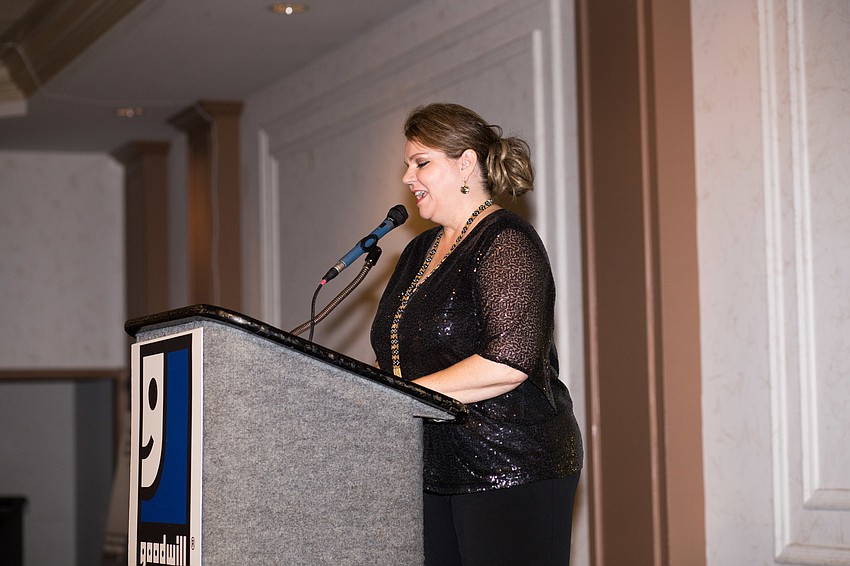 VP of Foundation Veronica Brandon Miller announces the awards.